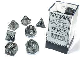 Borealis  Polyhedral Light Smoke/silver Luminary  7-Die Set