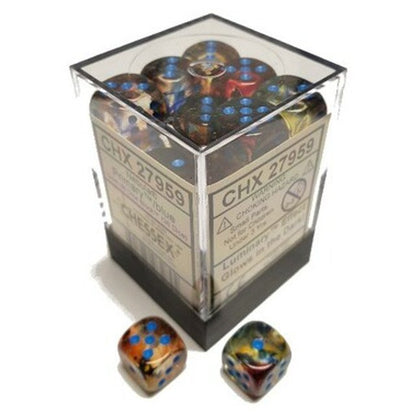 Nebula 12mm d6 Primary/blue Luminary  Dice Block  (36 dice)
