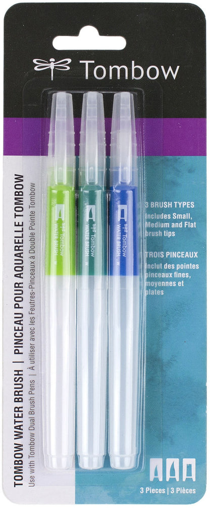 Tombow Dual Brush Water Brushes 3/Pkg-