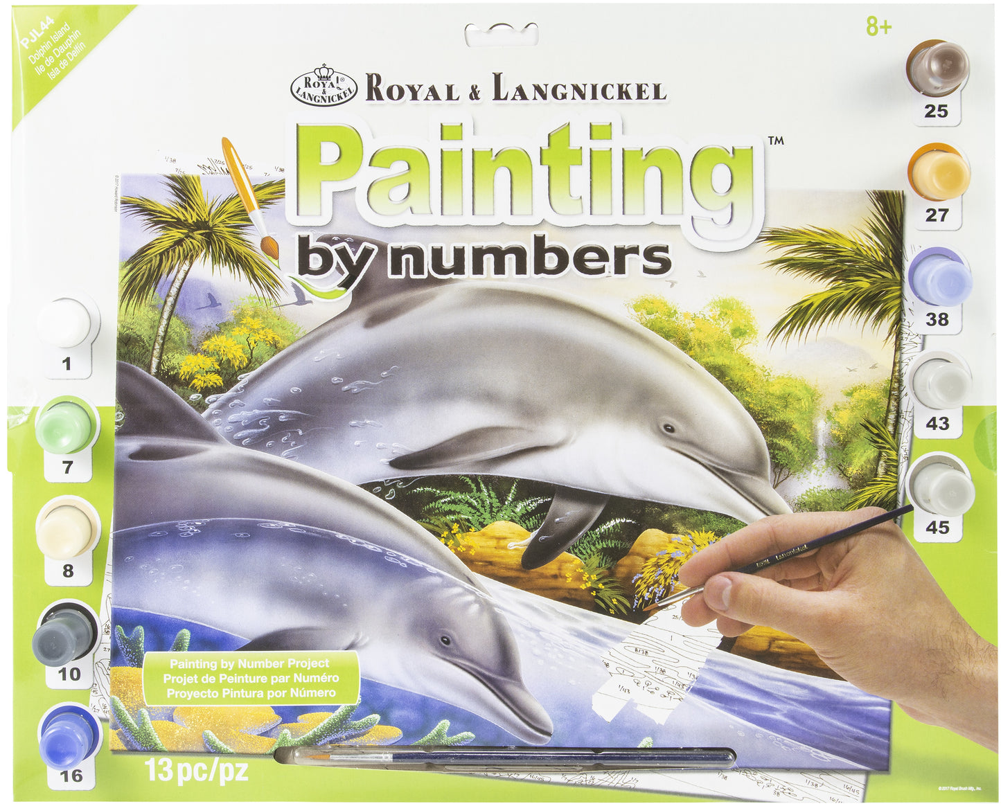 Junior Large Paint By Number Kit 15.25"X11.25"-Dolphin Island