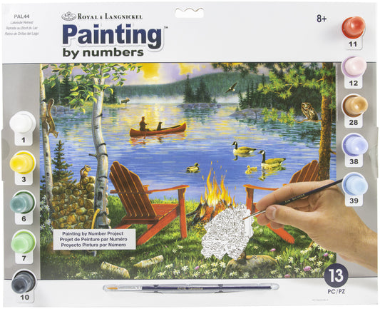 Paint By Number Kit 15.375"X11.25"-Lakeside Retreat