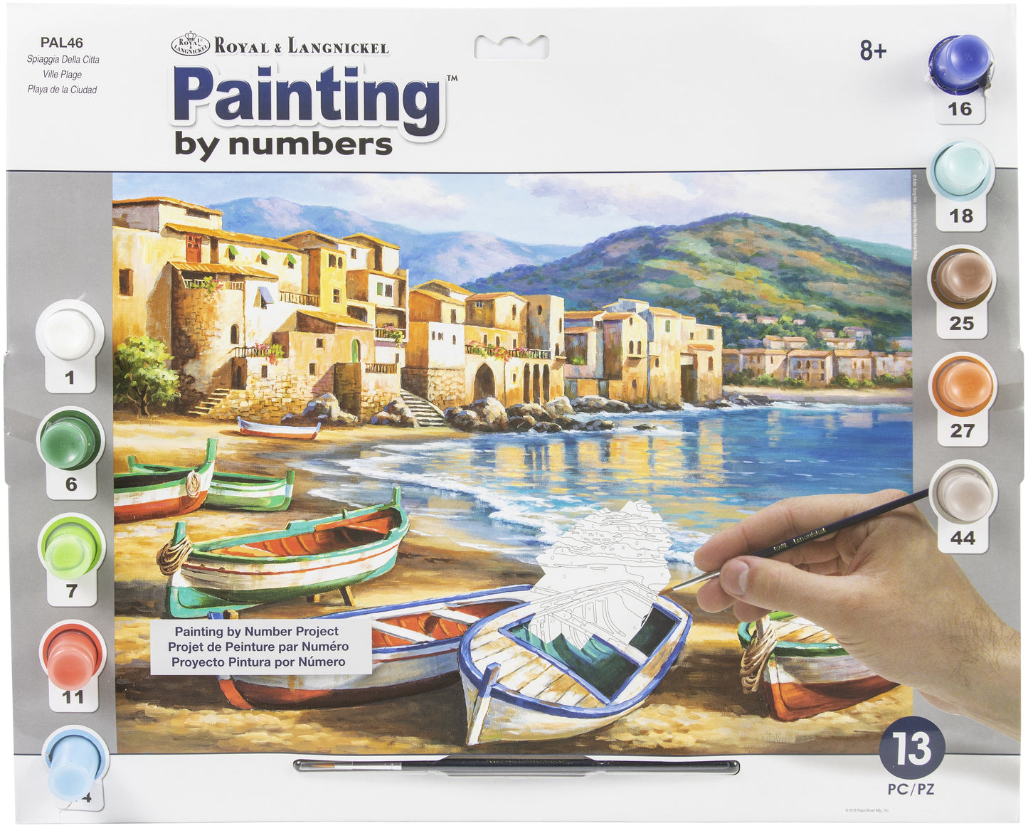 Paint By Number Kit 15.375"X11.25"-Spiaggia Della Citta