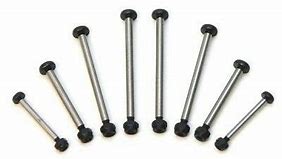 POLISHED STEEL LOCK-NUT STYLE HINGE-PIN KIT (BLACK)
