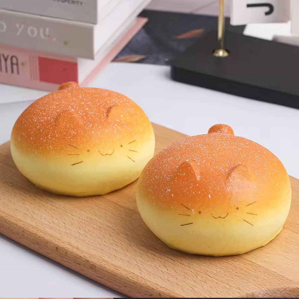 K-Wonderland - Cat Bread Squishy – Soft & Slow-Rebound Stress Toy