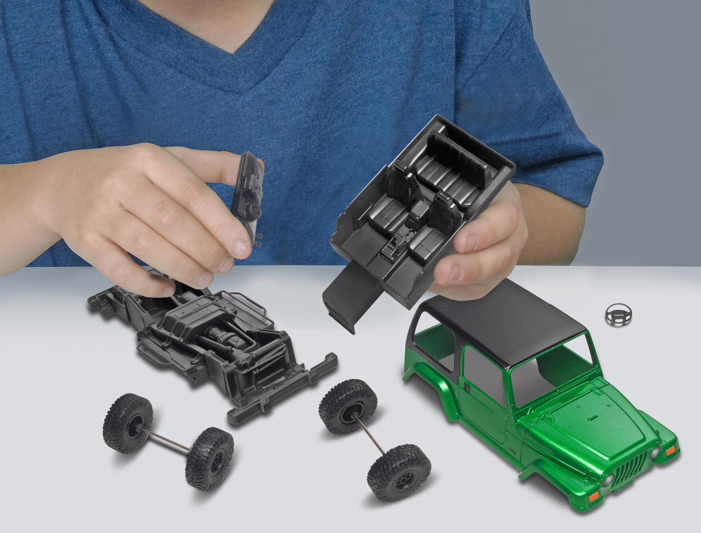 Snap Tite Plastic Model Kit-Jeep Wrangler Rubicon 1:25
