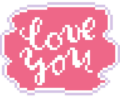 Diamond Dotz Diamond Embroidery Mini Pillows 7"X7"-Love You