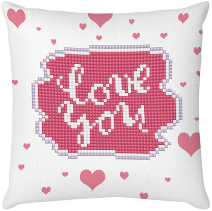 Diamond Dotz Diamond Embroidery Mini Pillows 7"X7"-Love You