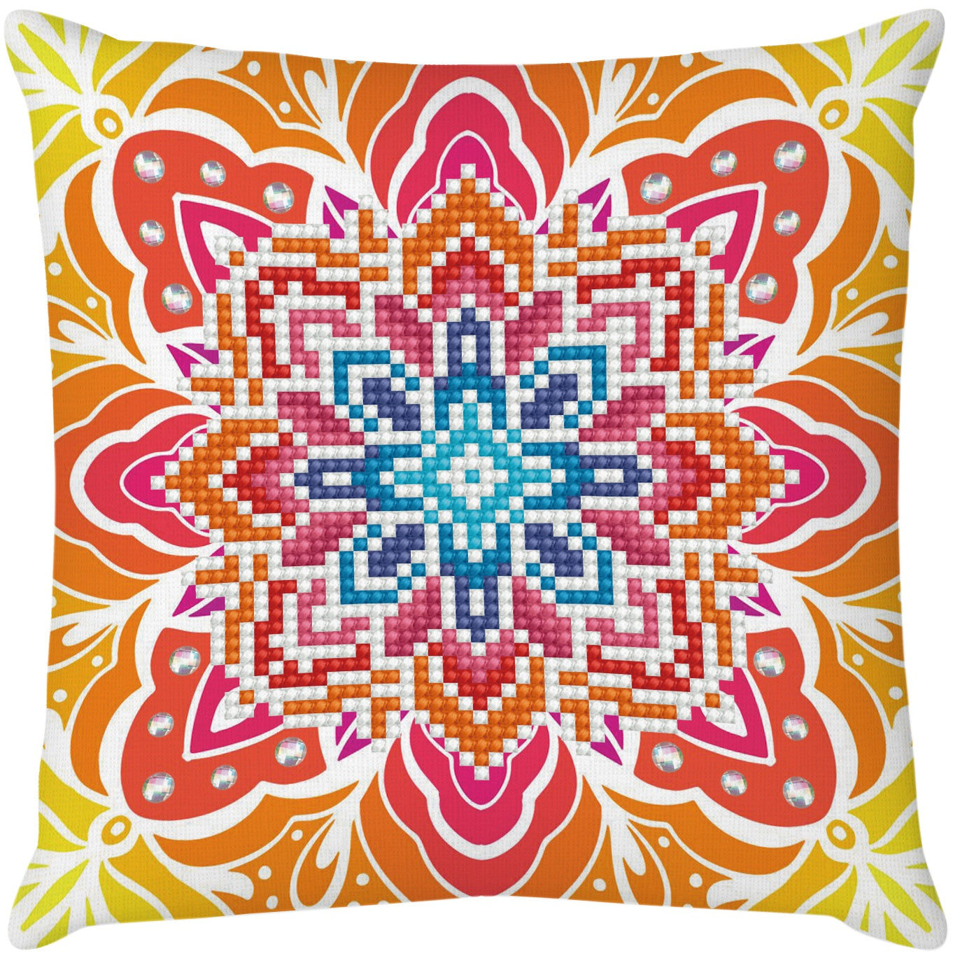 Diamond Dotz Diamond Embroidery Mini Pillows 7"X7"-Summer Sparkle