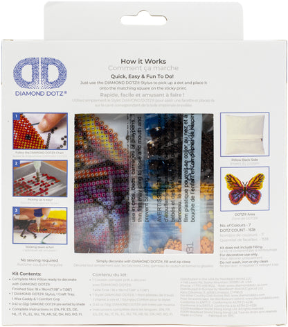 Diamond Dotz Diamond Embroidery Mini Pillows 7"X7"-Butta Flutta
