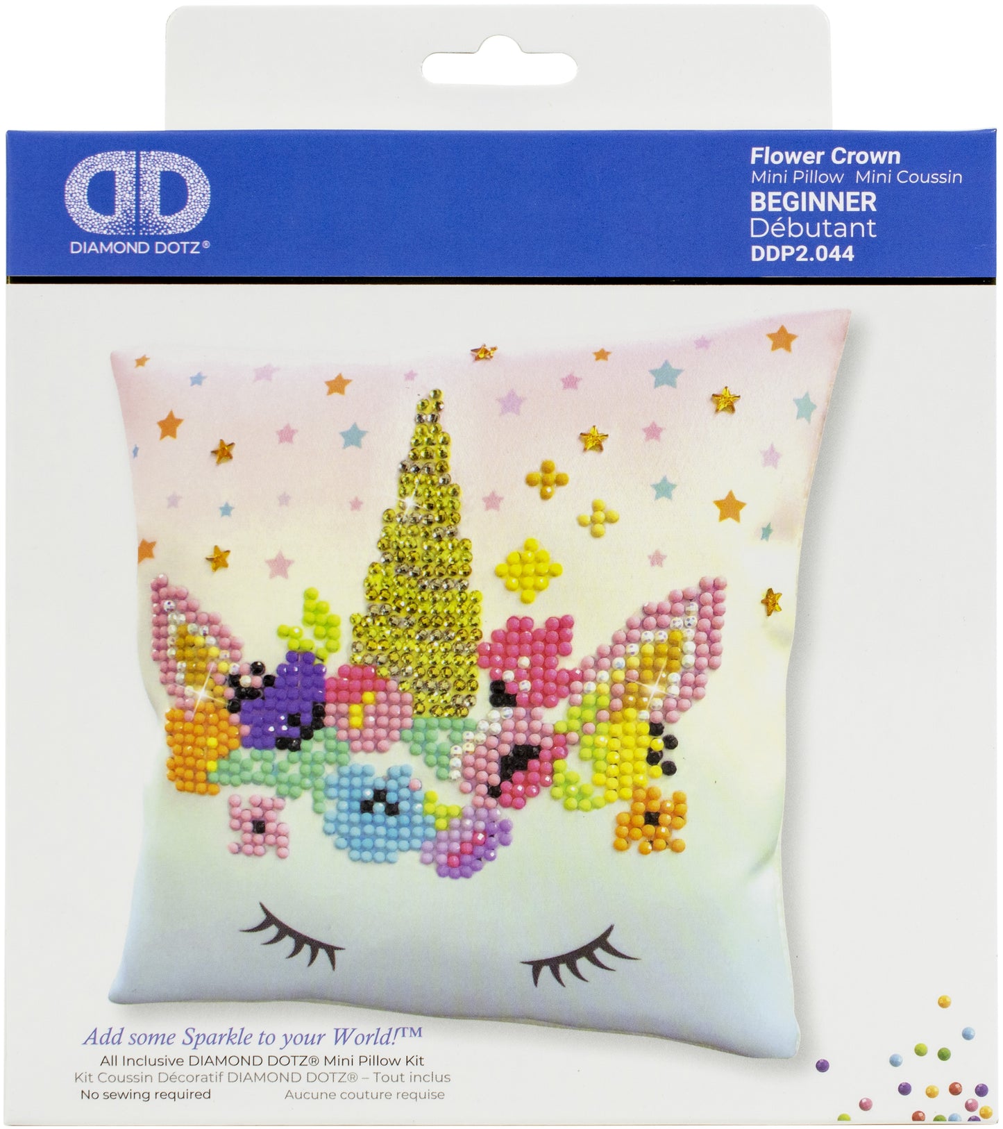 Diamond Dotz Diamond Embroidery Mini Pillows 7"X7"-Flower Crown