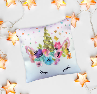 Diamond Dotz Diamond Embroidery Mini Pillows 7"X7"-Flower Crown