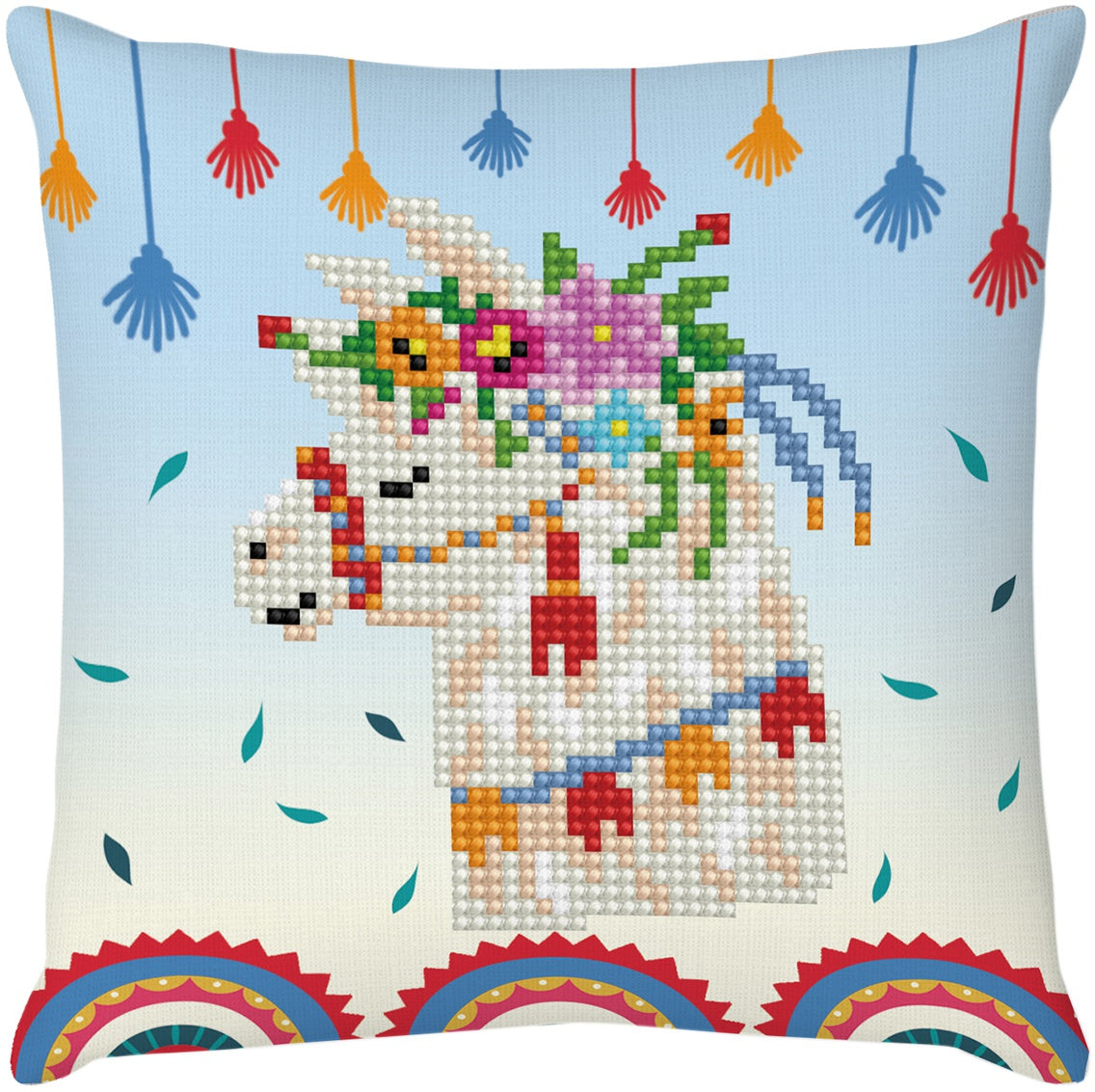 Diamond Dotz Diamond Embroidery Mini Pillows 7"X7"-Llama Party