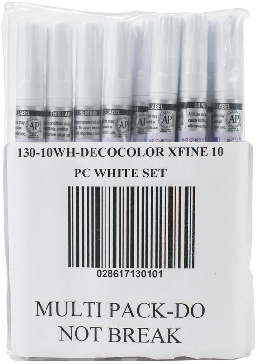 Uchida DecoColor Extra Fine Opaque Paint Marker 10/Pkg-White