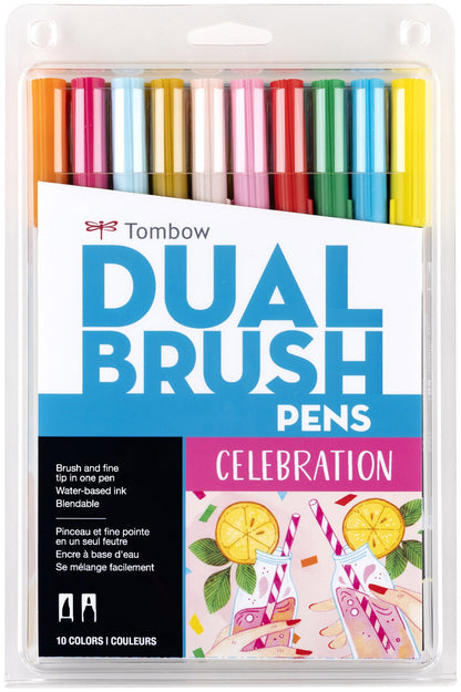 Tombow Dual Brush Pens 10/Pkg-Primary