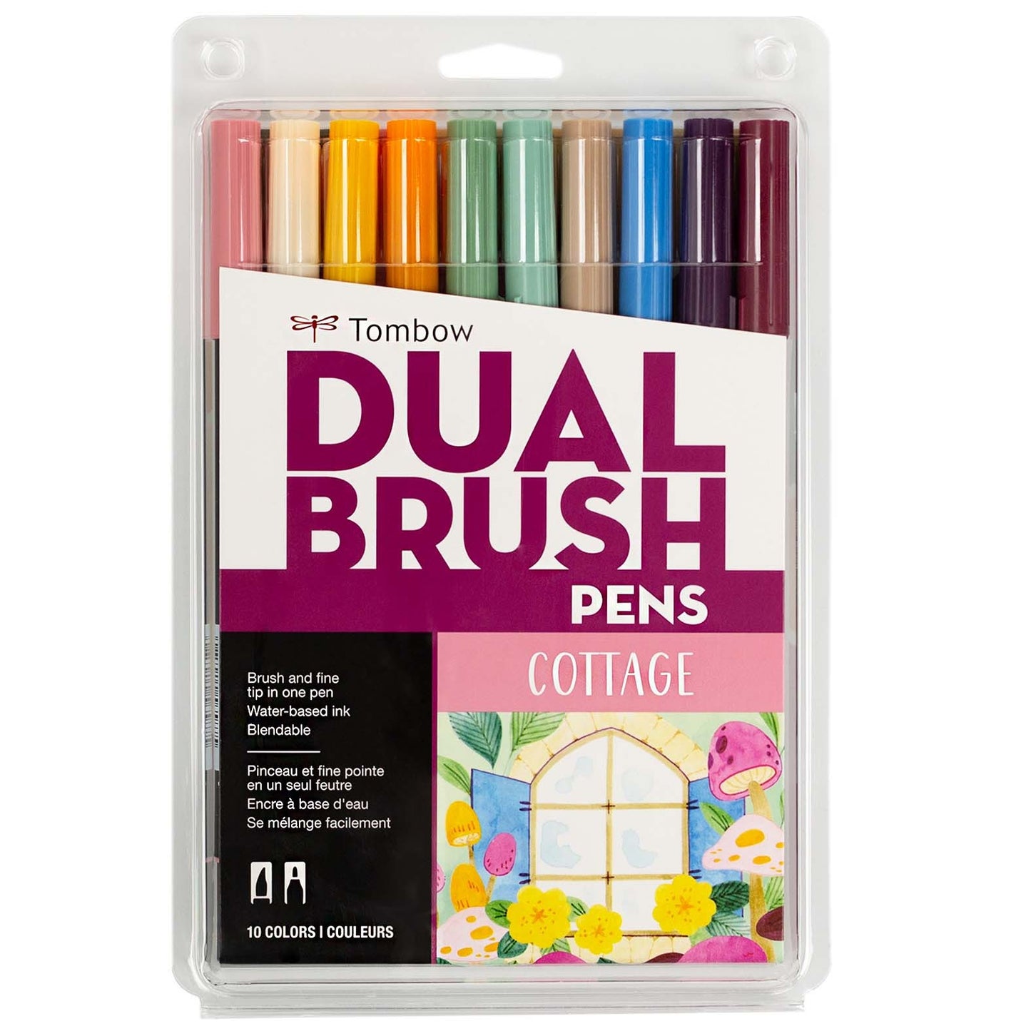 Tombow Dual Brush Pens 10/Pkg-Primary