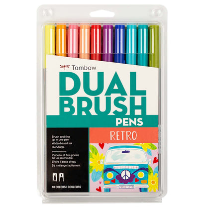 Tombow Dual Brush Pens 10/Pkg-Primary
