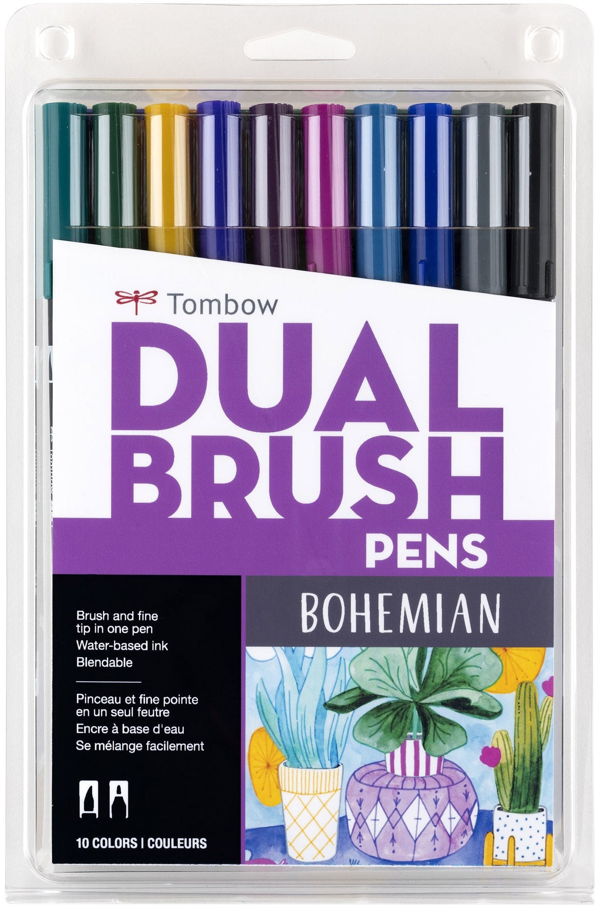Tombow Dual Brush Pens 10/Pkg-Primary