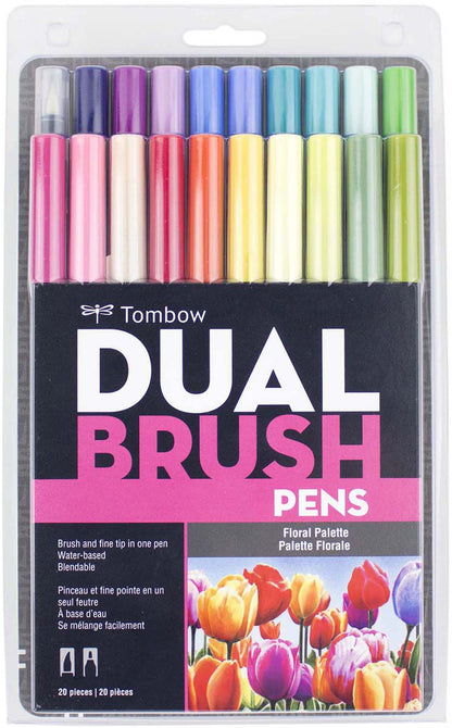 Tombow Dual Brush Pens 20/Pkg-Floral Palette