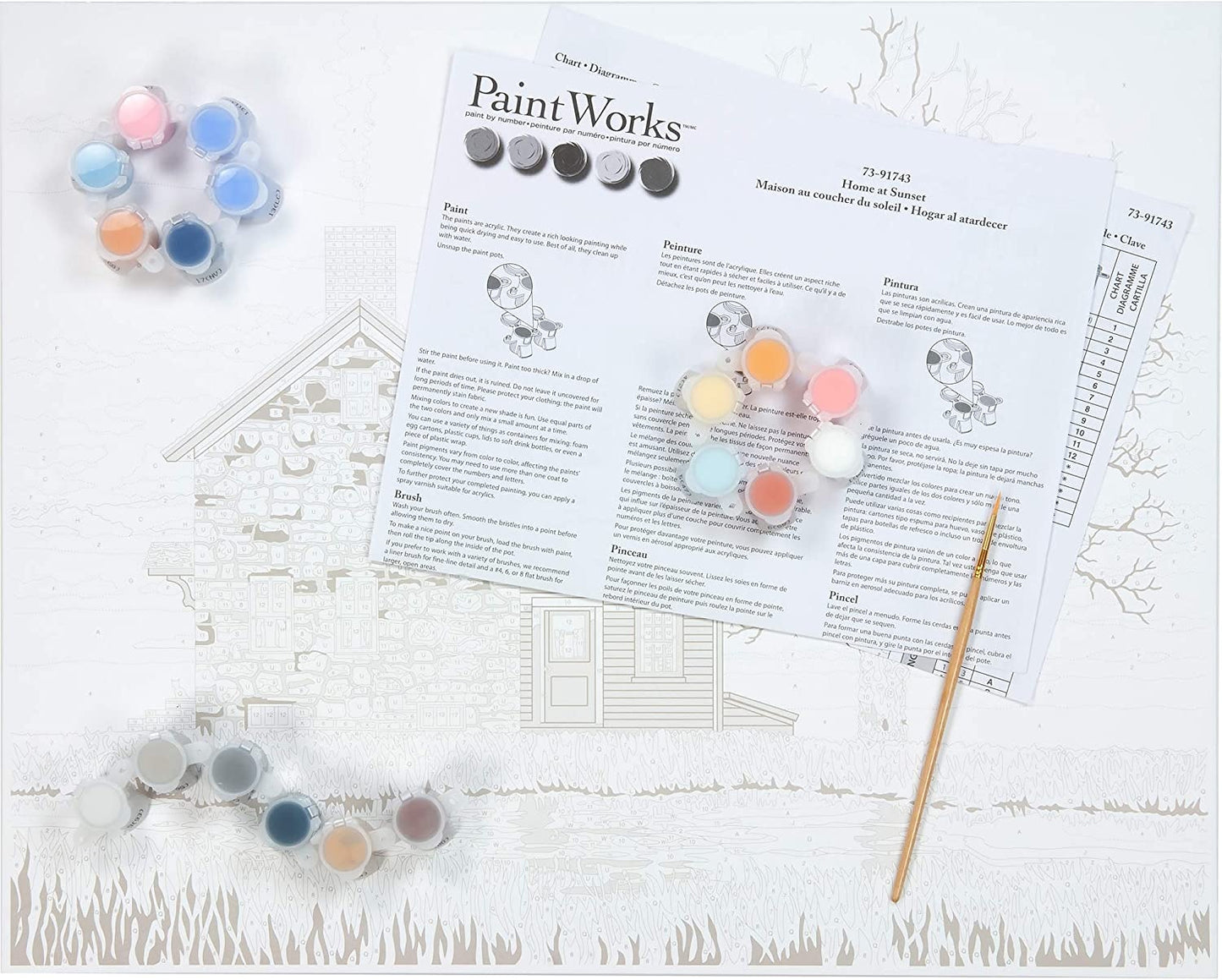 Paint Works Paint By Number Kit 20"X16"-Home At Sunset