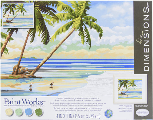 Paint Works Paint By Number Kit 14"X11"-Tropical View