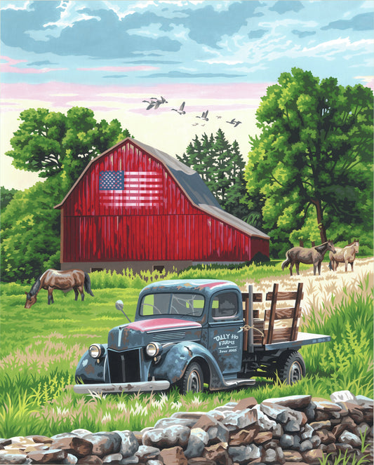 Paint Works Paint By Number Kit 16"X20"-Summer Farm