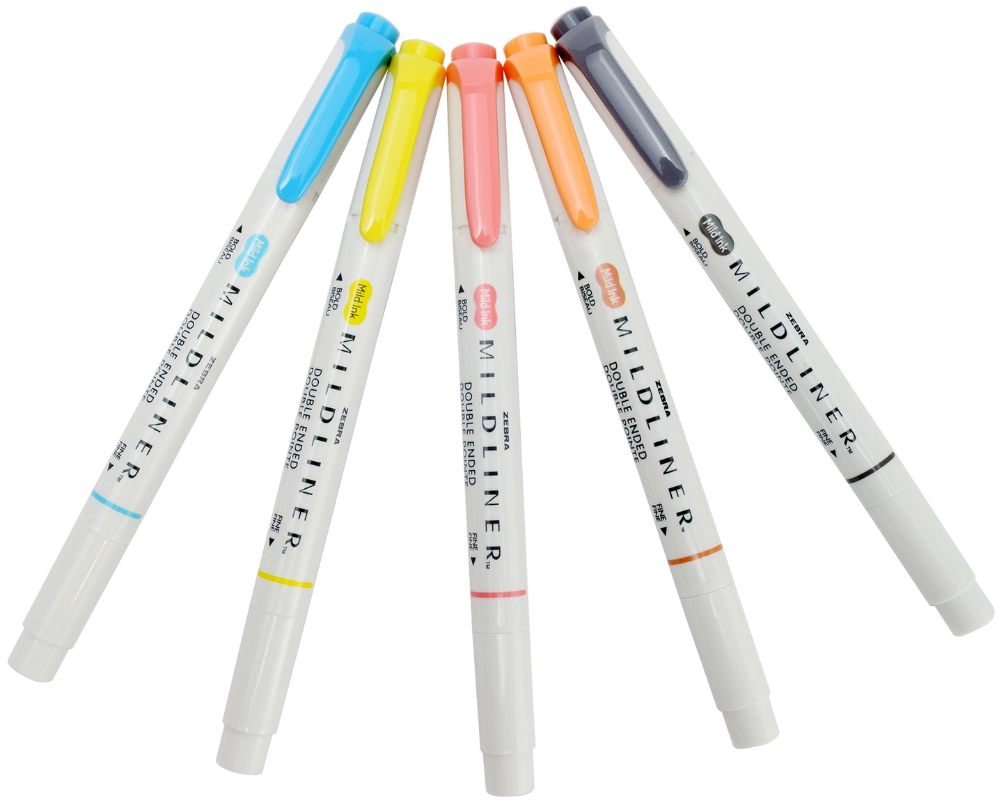 Zebra Mildliner Double Ended Marker Bold & Fine Point 5/Pkg-Friendly Mild