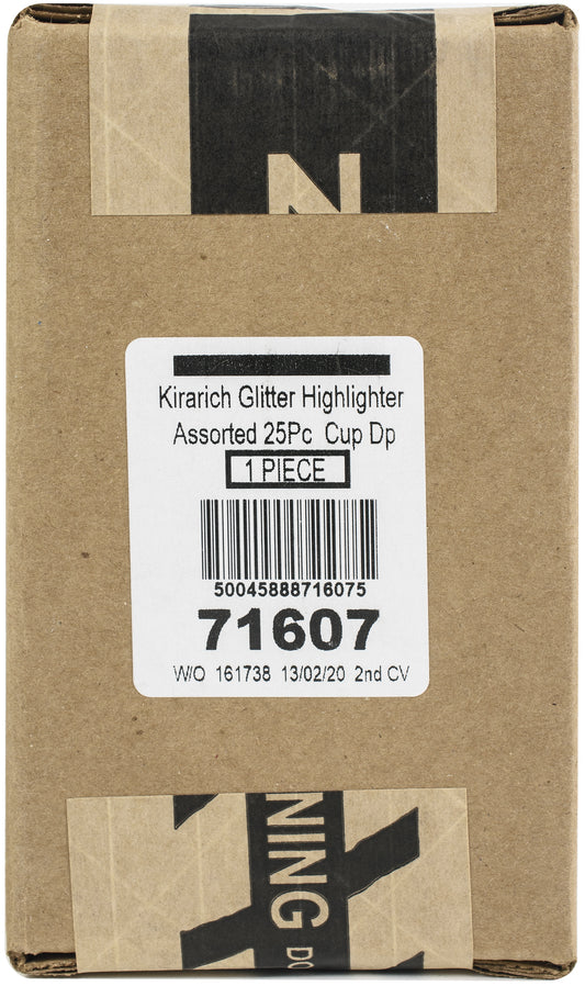 Zebra Kirarich Chisel Tip Glitter Highlighters Cup 25/Pkg-Assorted Colors