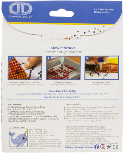 Diamond Dotz Diamond Embroidery Facet Art Kit 3"X3"-Magic Narwahl