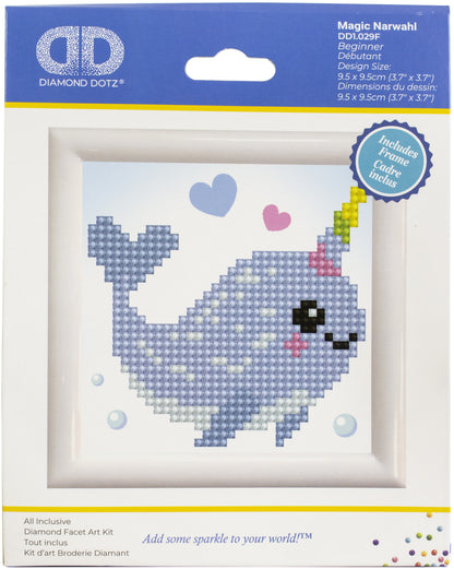 Diamond Dotz Diamond Embroidery Facet Art Kit 3"X3"-Magic Narwahl