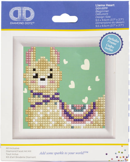 Diamond Dotz Diamond Embroidery Facet Art Kit 3"X3"-Llama Heart
