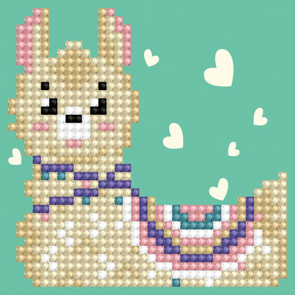 Diamond Dotz Diamond Embroidery Facet Art Kit 3"X3"-Llama Heart
