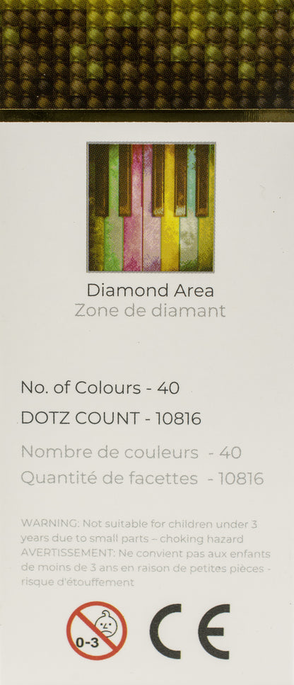 Diamond Dotz Diamond Embroidery Facet Art Kit 11"X11"-Piano Rainbow