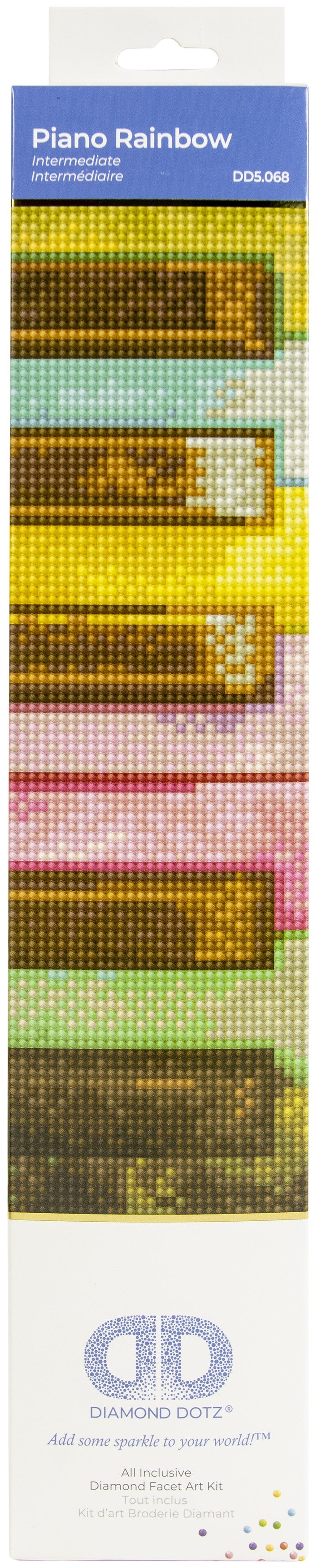Diamond Dotz Diamond Embroidery Facet Art Kit 11"X11"-Piano Rainbow