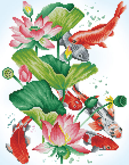 Diamond Dotz Diamond Embroidery Facet Art Kit 12"X16"-Koi Portrait