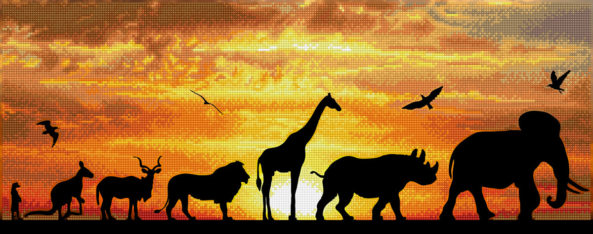 Diamond Dotz Diamond Embroidery Facet Art Kit 28"X8"-African Majesty
