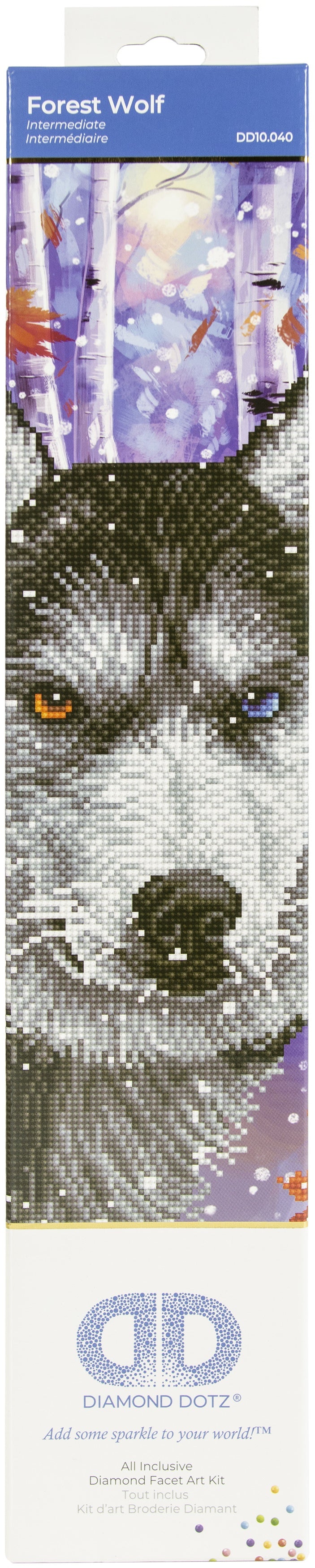 Diamond Dotz Diamond Embroidery Facet Art Kit 15"X19"-Forest Wolf