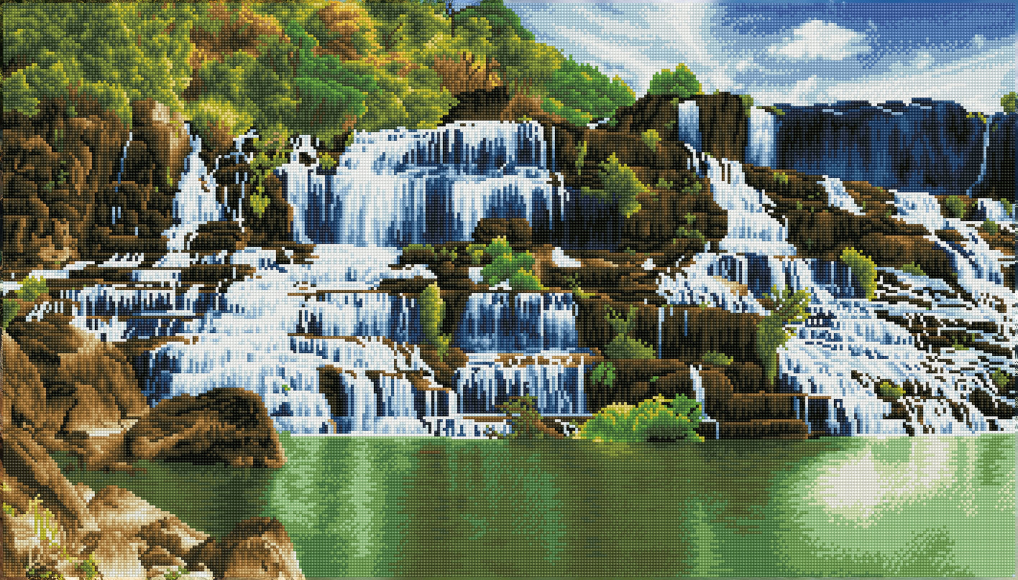 Diamond Dotz Diamond Embroidery Facet Art Kit 39"X22"-Pongour Waterfall