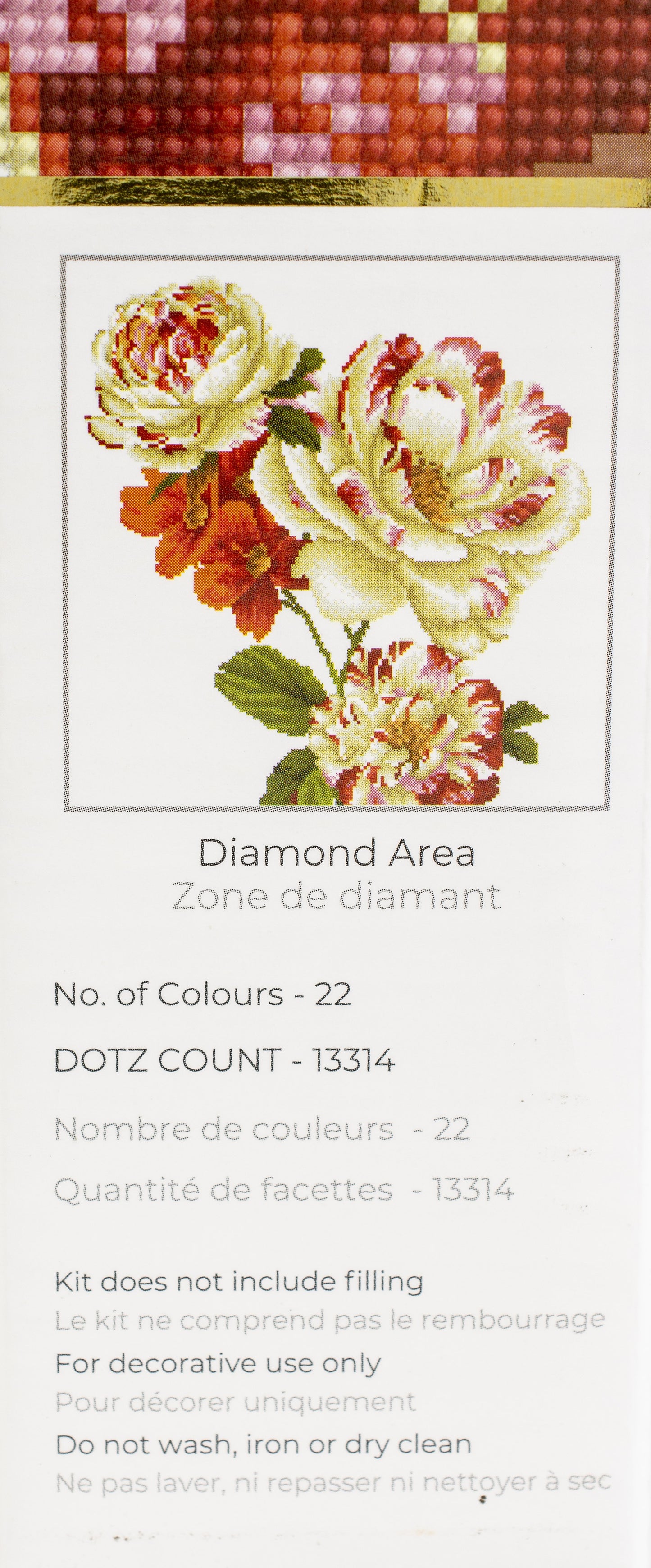 Diamond Dotz Diamond Embroidery Pillow Facet Art Kit-Camellia & Lily Bouquet