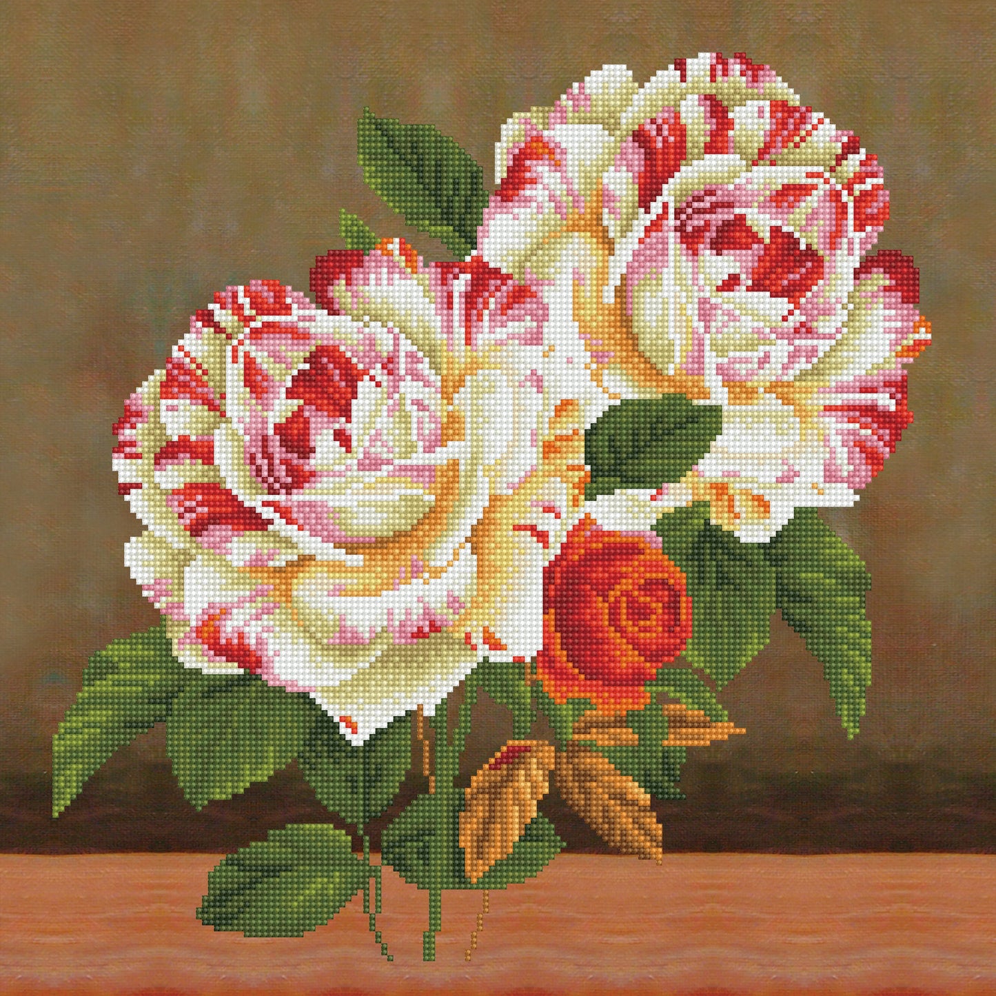Diamond Dotz Diamond Embroidery Pillow Facet Art Kit-Camellia & Rose Bouquet