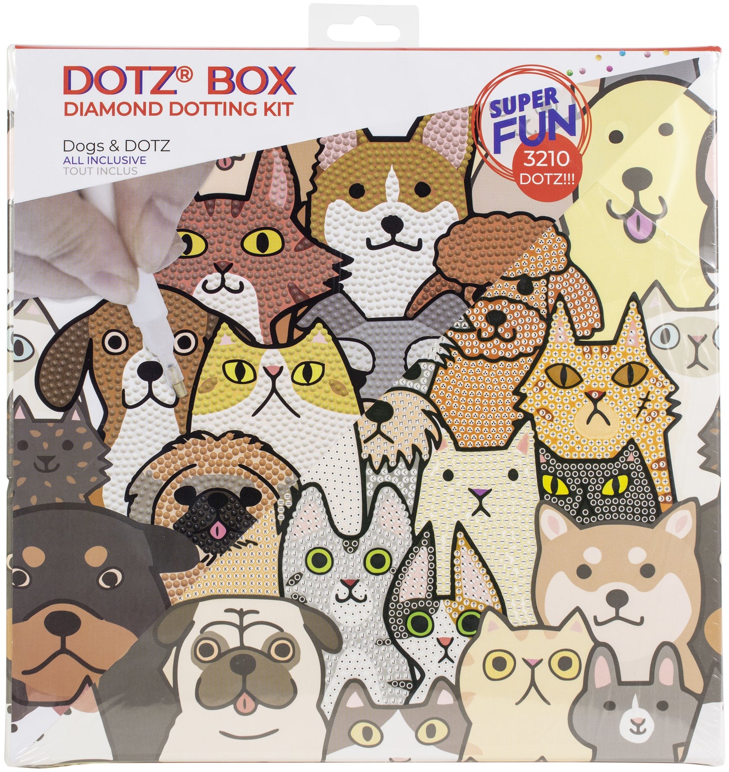 Diamond Dotz Diamond Art Box Kit 11"X11"-Dogs & DOTZ