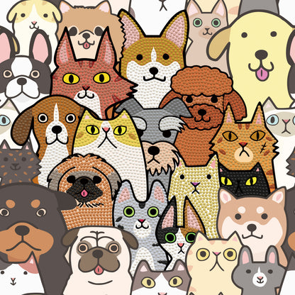 Diamond Dotz Diamond Art Box Kit 11"X11"-Dogs & DOTZ
