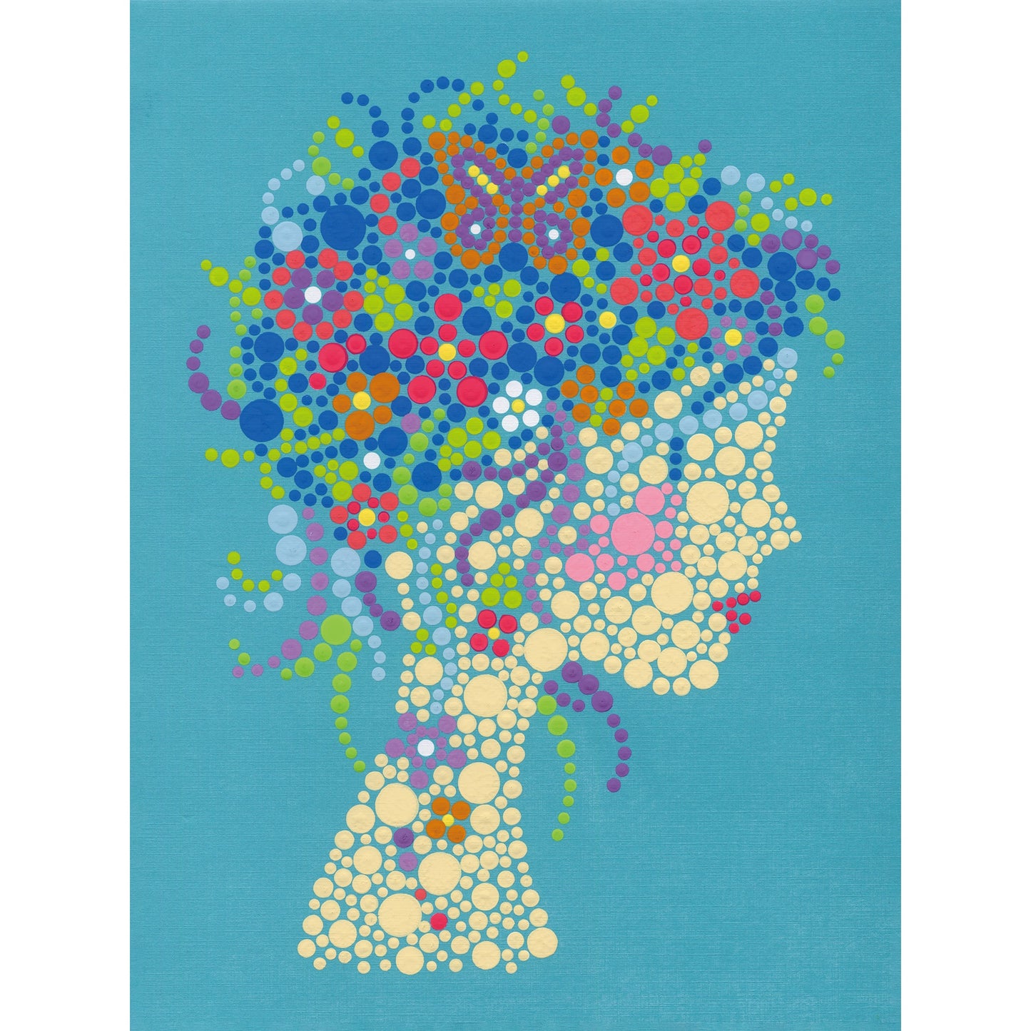 Paint Works Lots Of Dots Paint By Number Kit 9"X12"-Girl Portrait Dots
