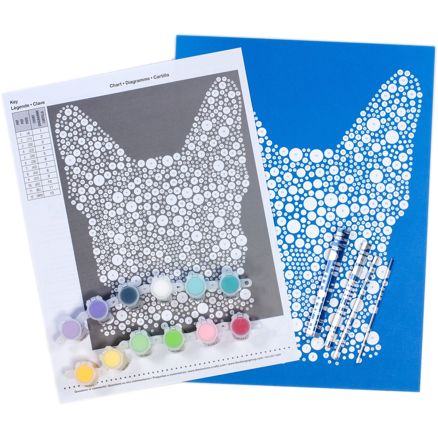 Paint Works Lots Of Dots Paint By Number Kit 9"X12"-Colorful Dog Dots