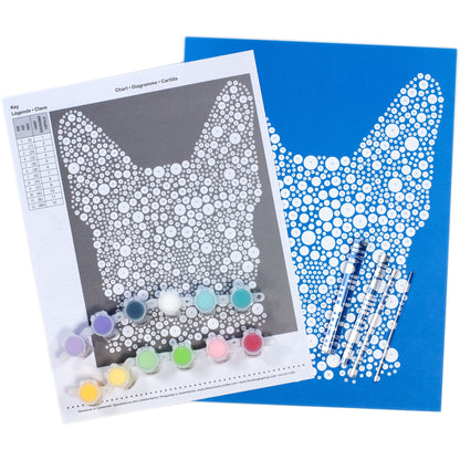 Paint Works Lots Of Dots Paint By Number Kit 9"X12"-Colorful Dog Dots