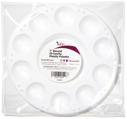 CousinDIY DIY Plastic Palette 7" Round-10 Cavity