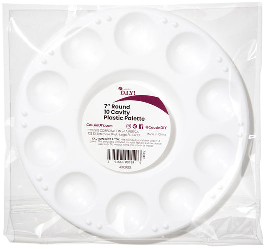 CousinDIY DIY Plastic Palette 7" Round-10 Cavity