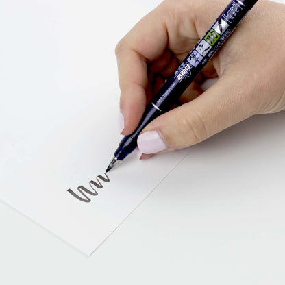 Tombow Fudenosuke Fine Tip Brush Pen-Black