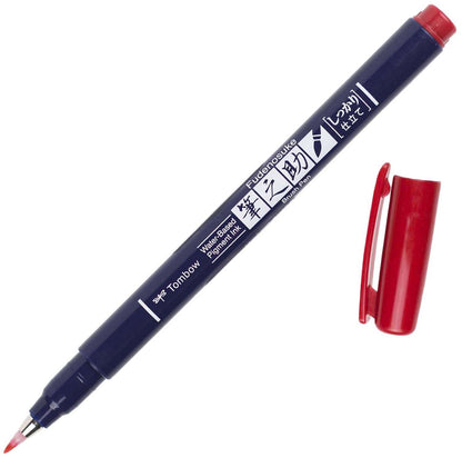 Tombow Fudenosuke Fine Tip Brush Pen -Red