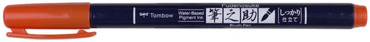 Tombow Fudenosuke Fine Tip Brush Pen -Orange