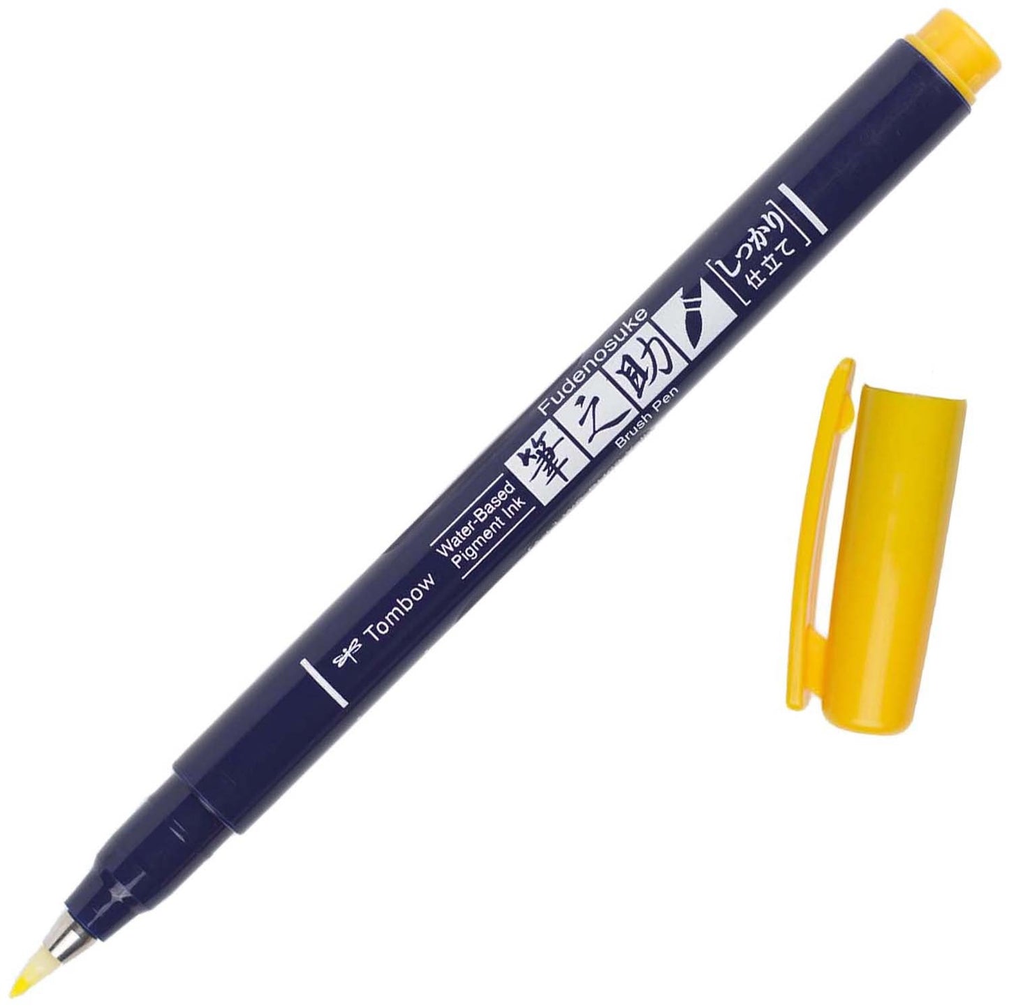 Tombow Fudenosuke Fine Tip Brush Pen -Yellow